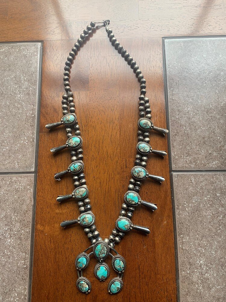 Authentic Squash Blossom Necklace Appraising & Evaluating Turquoise