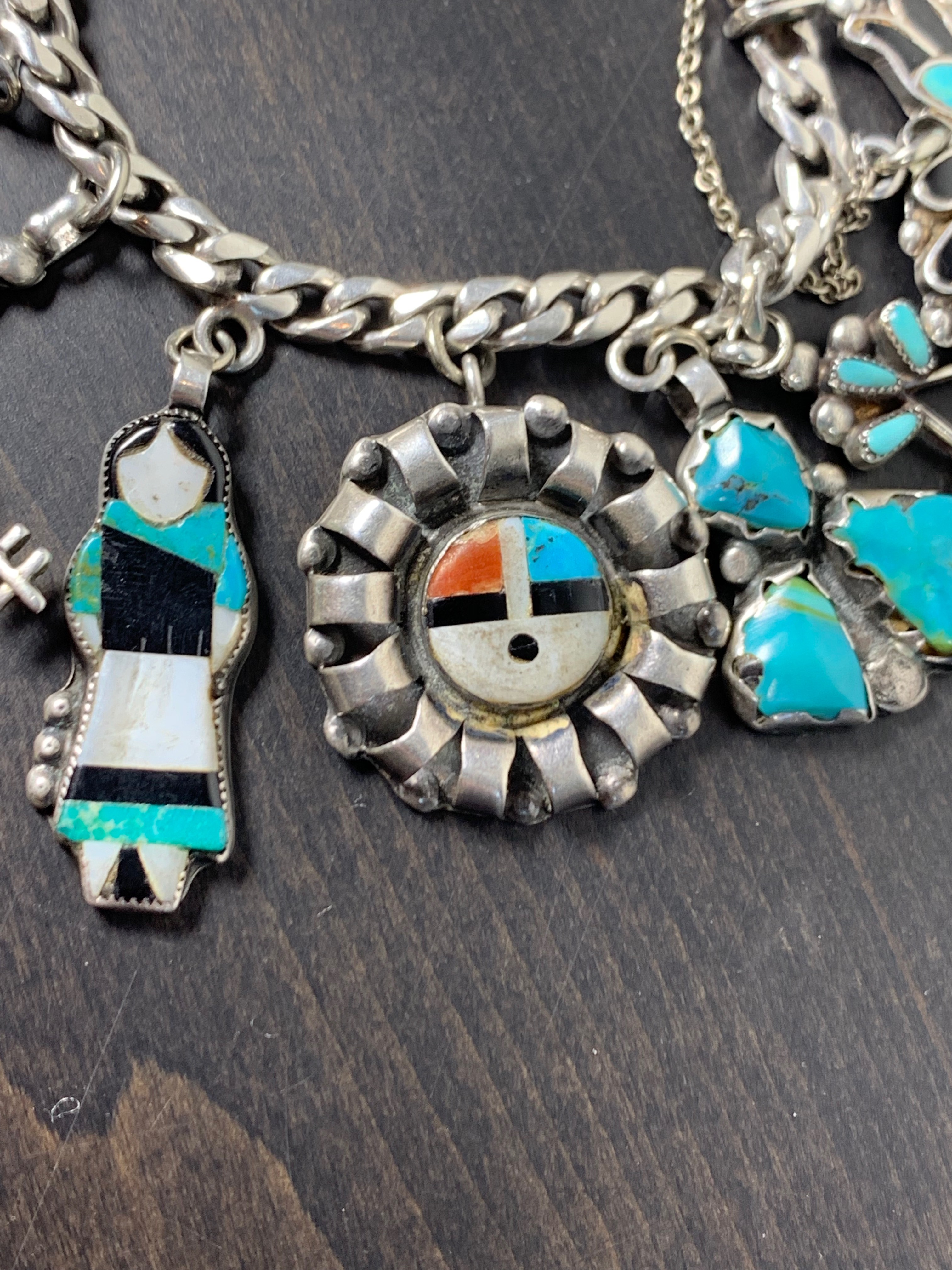 Zuni Charms on a Mexican Silver Bracelet? - Identifying & Discovering -  Turquoise People