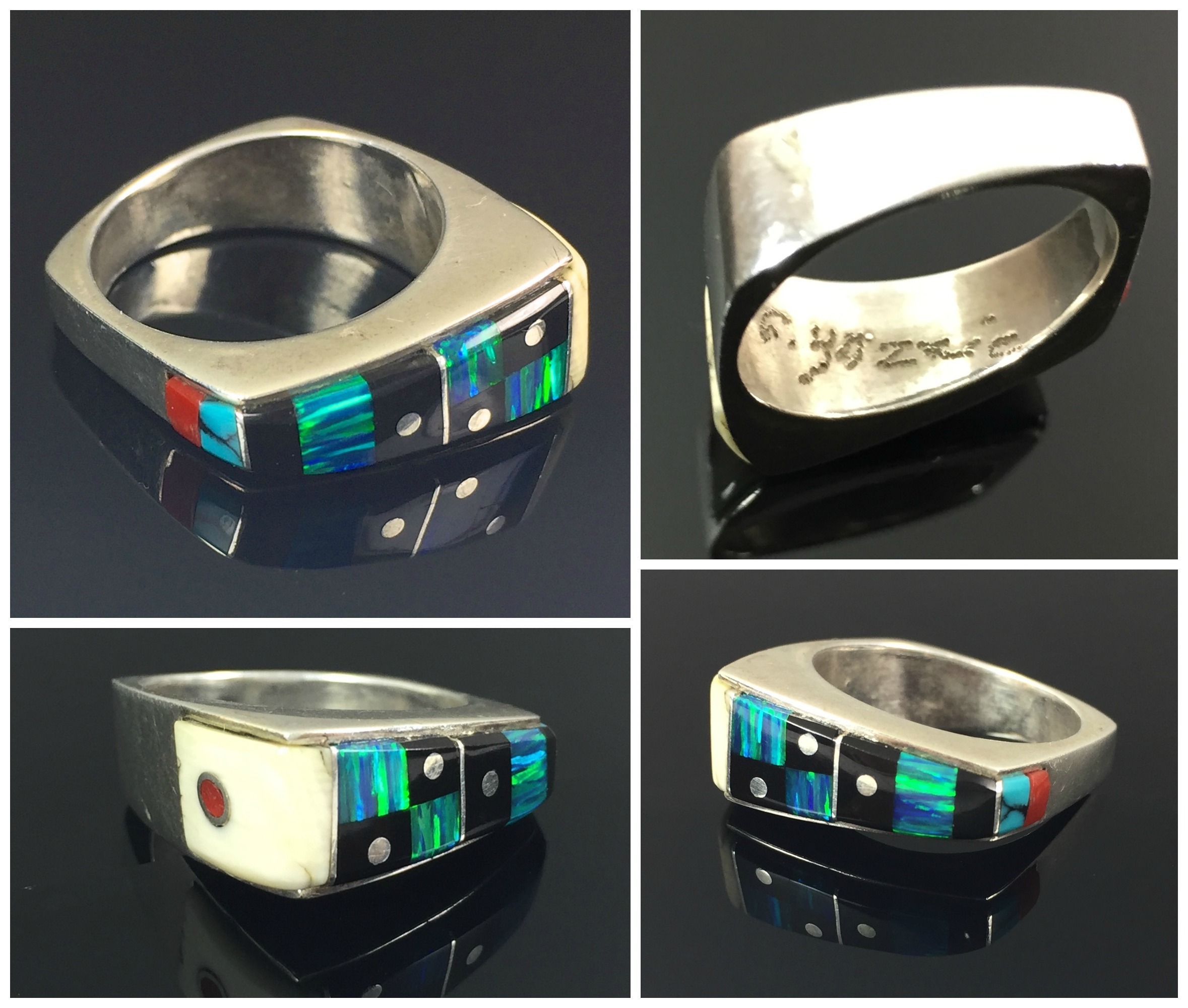 G Yazzie? Interesting Mosaic Inlay RIng - Identifying & Discovering ...